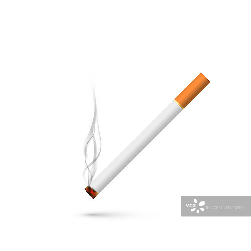 逼真风格的香烟与烟雾图片素材