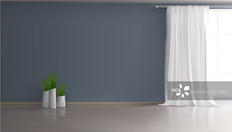 家居客厅逼真空旷内景图片素材