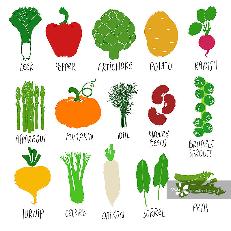 彩色蔬菜合集图片素材