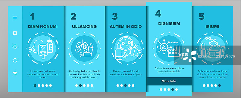 哮喘疾病移动应用引导页图片素材