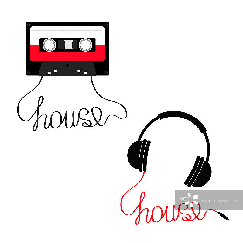 塑料磁带盒耳机图片素材