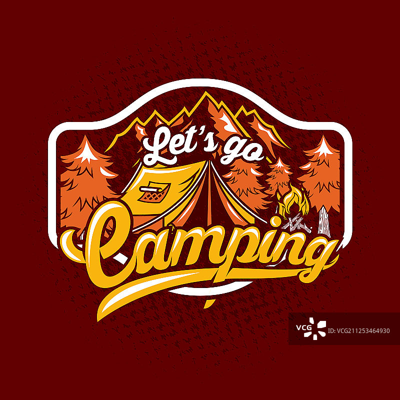 去露营引言徽章图片素材