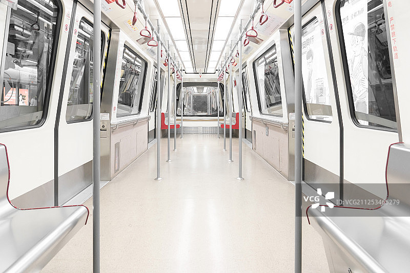 广州地铁内部特写图片素材