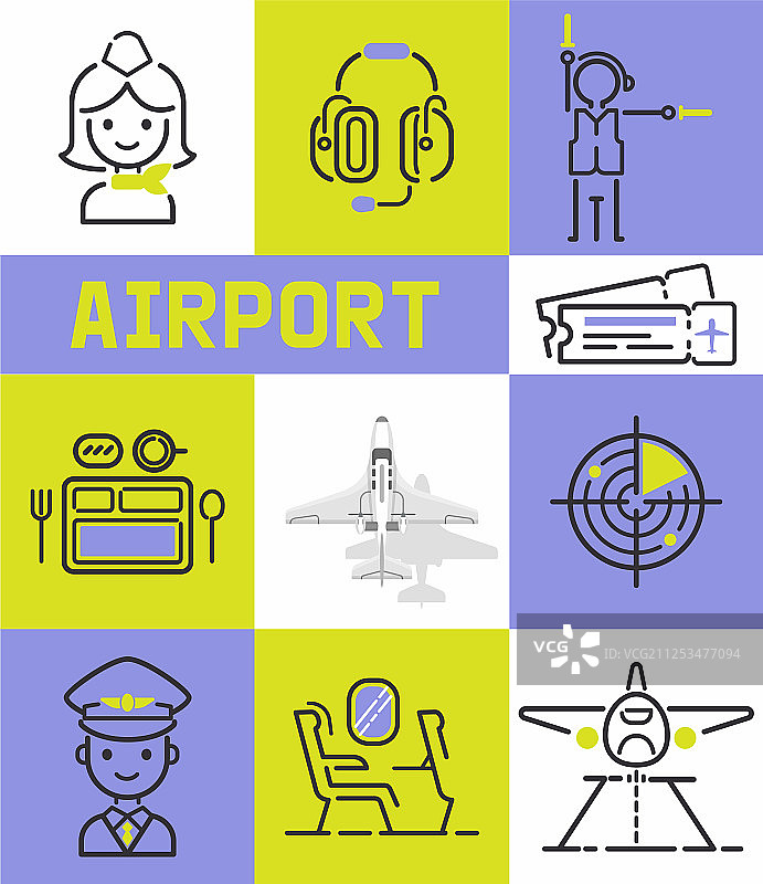 航空无缝图案飞行员机组图片素材