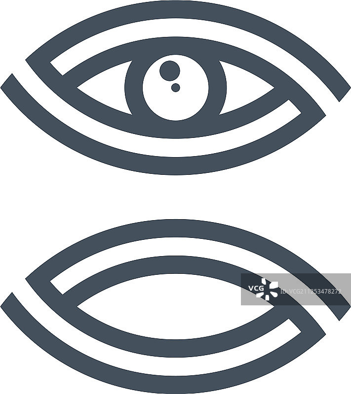 螺旋线型眼睛图标图片素材