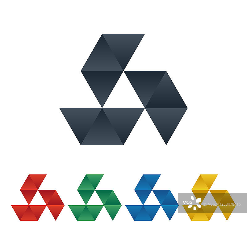 带三角形图案的视觉图标图片素材