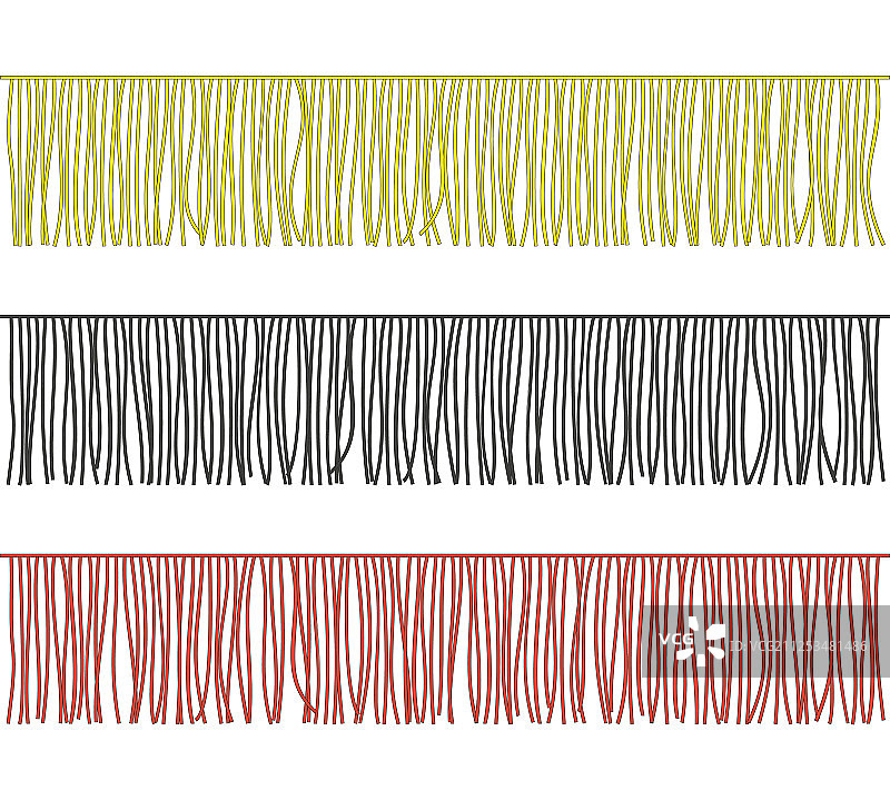 彩色中等流苏饰边边框套装图片素材