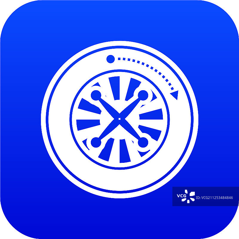 蓝色轮盘赌图标图片素材