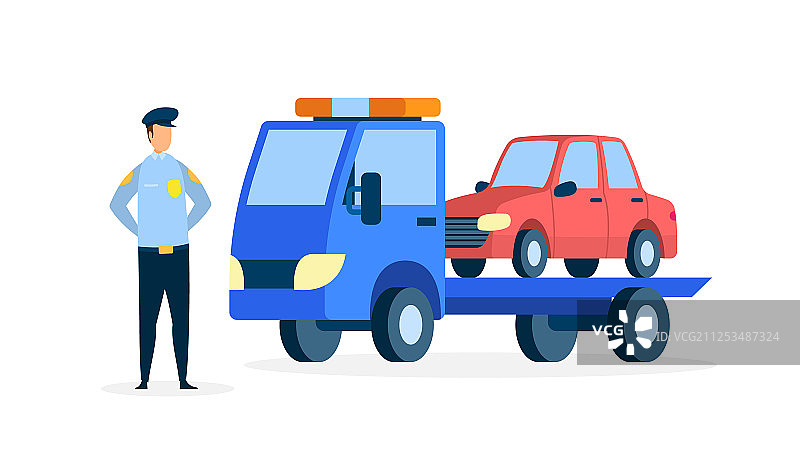 平板车转移轿车图片素材