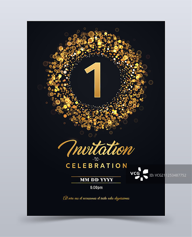 一周年邀请卡模板图片素材