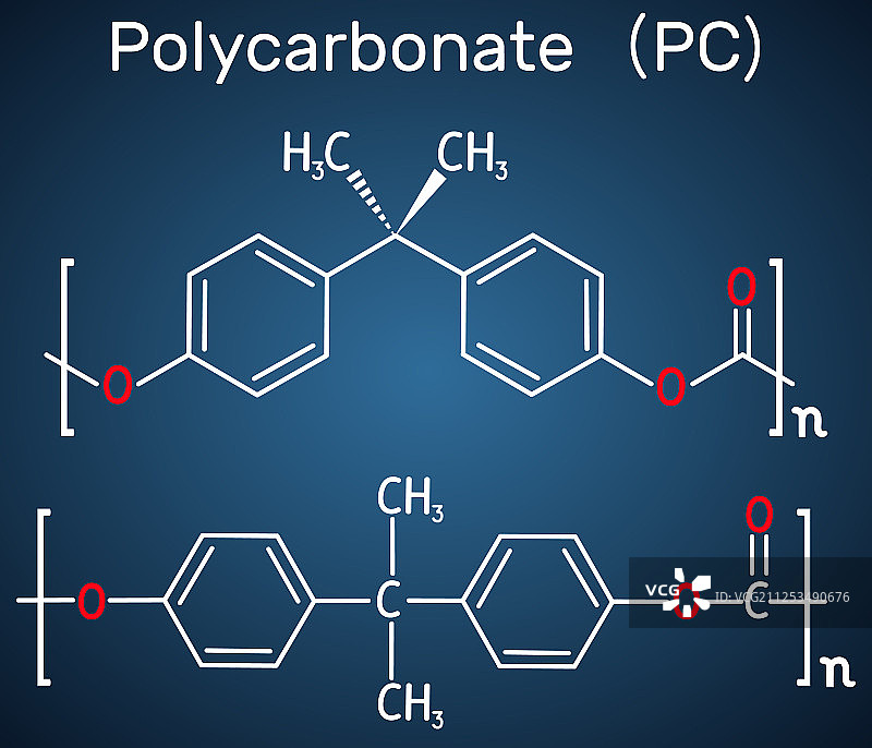 聚碳酸酯PC热塑性聚合物分子图片素材