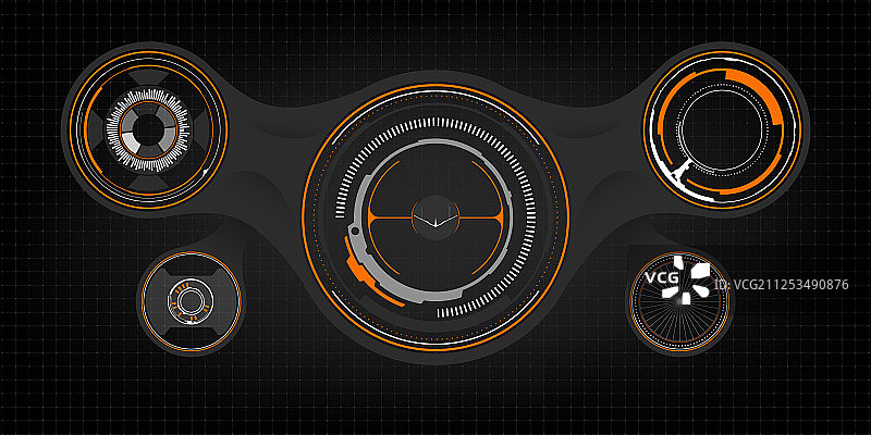 科幻未来发光HUD虚拟显示图片素材