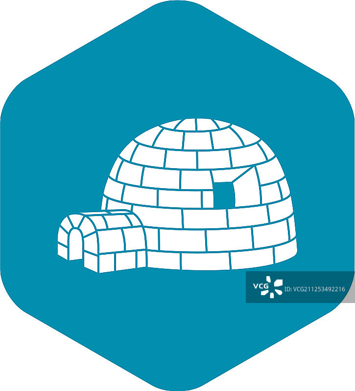 爱斯基摩冰屋简约风格图标图片素材