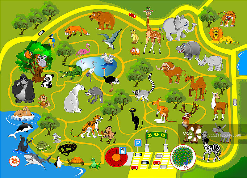 动物园地图图片素材