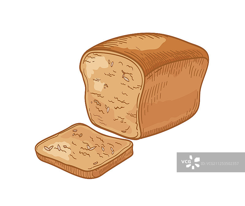 全麦面包片图片素材