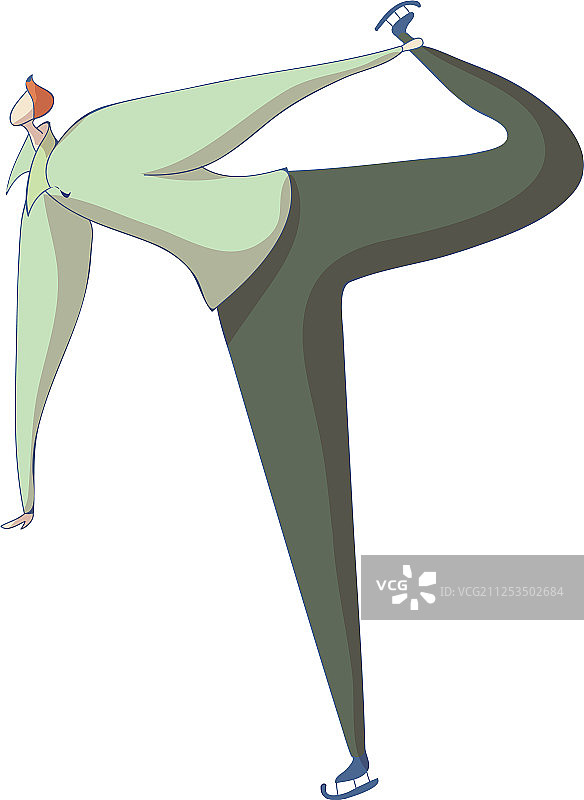 穿绿色裤子和衬衫的滑板男人图片素材