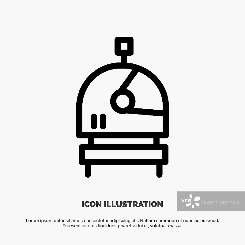 宇航员头盔太空线条图标图片素材