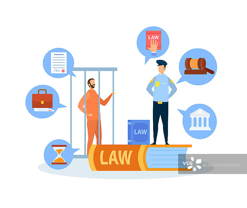 刑事案件审判程序图片素材