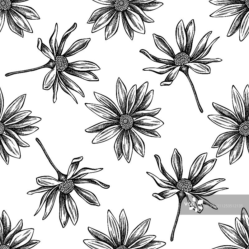 黑白耶路撒冷的无缝图案图片素材