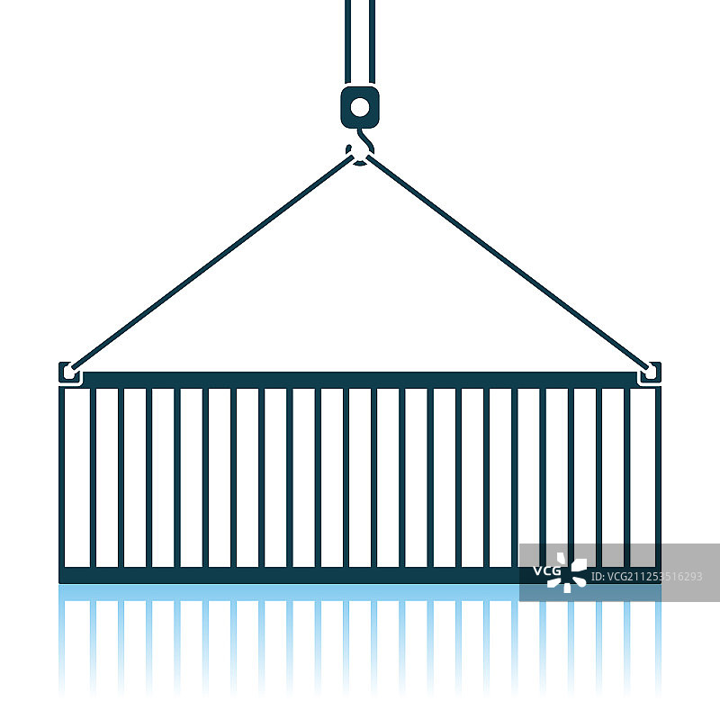 起重机吊钩吊运集装箱图片素材