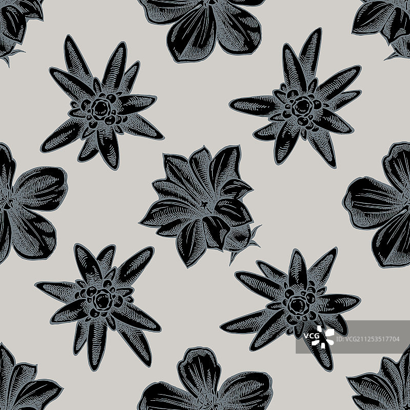 手绘风格化图案图片素材