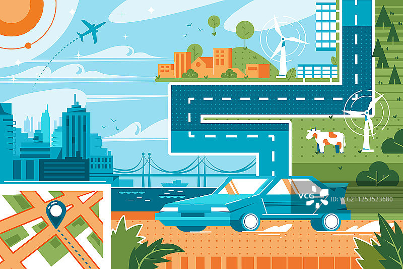 现代城市景观图片素材