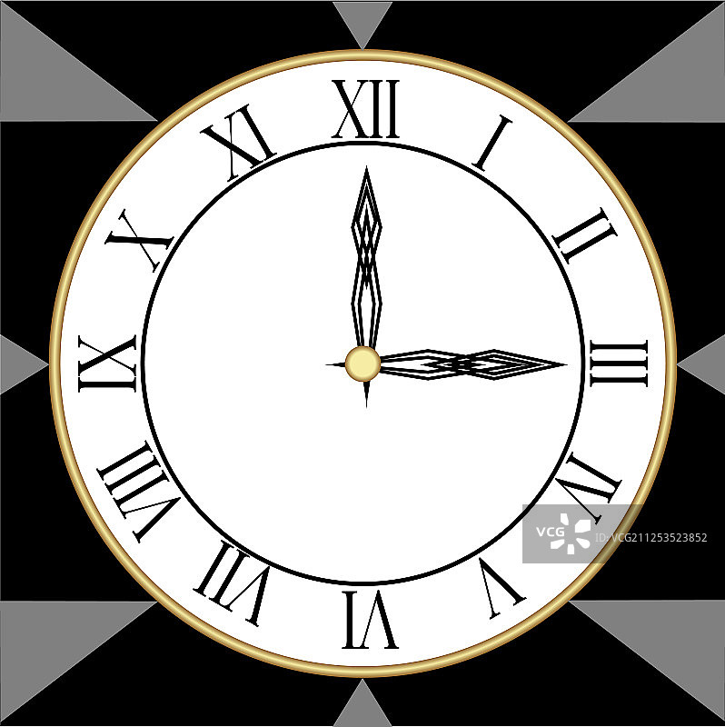 简约风格罗马数字时钟设计图片素材