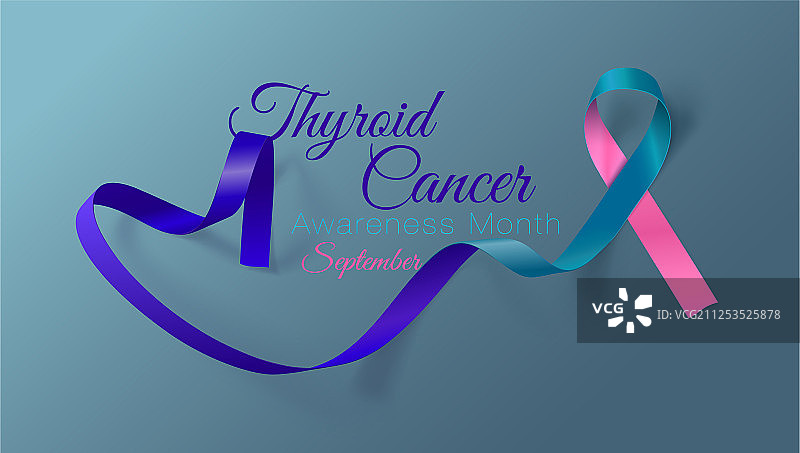 甲状腺癌意识宣传书法海报图片素材