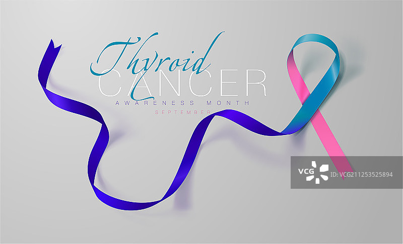 甲状腺癌意识宣传书法海报图片素材