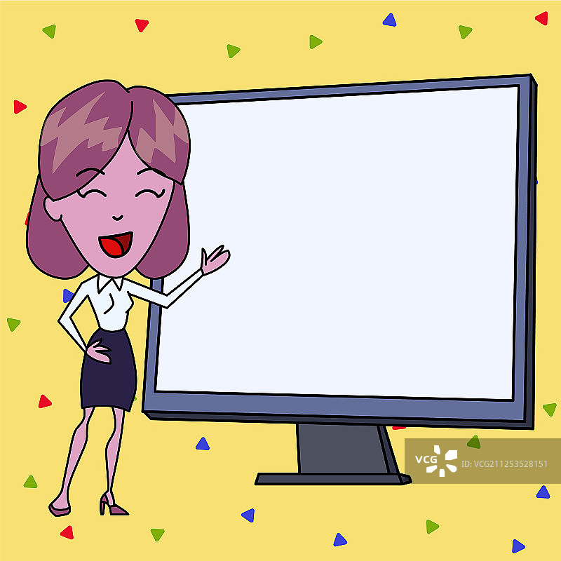 身穿正装的微笑白人女性图片素材