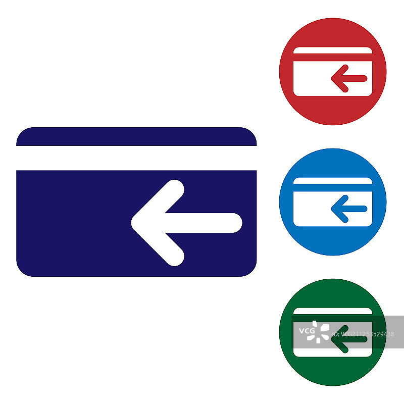 白色背景上的蓝色返现图标图片素材