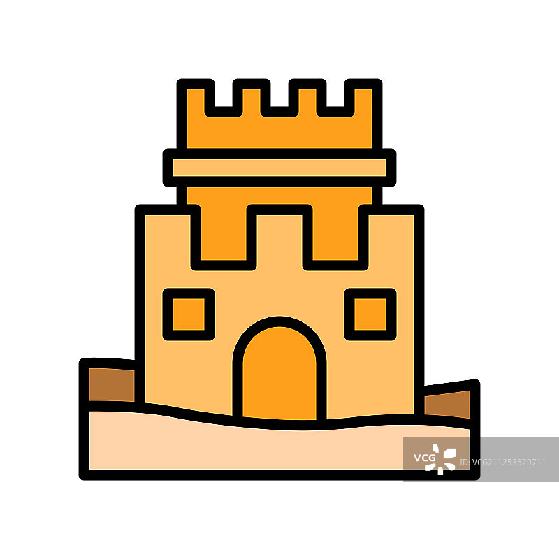 沙堡夏季假日相关图标图片素材