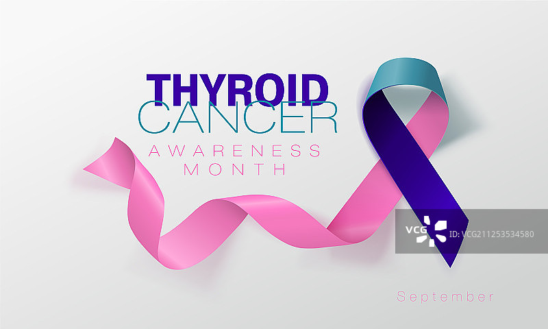 甲状腺癌意识书法海报设计图片素材