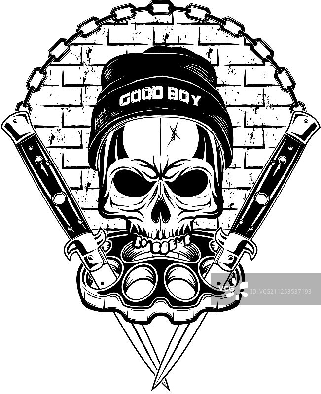 戴帽子的骷髅图片素材