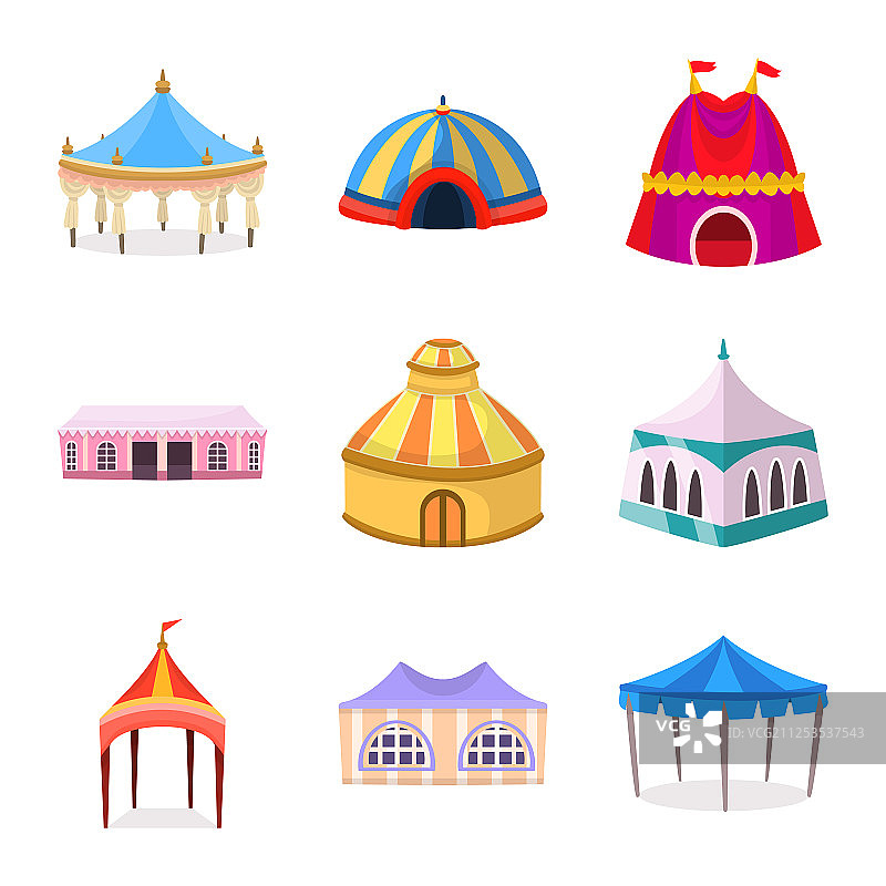 遮阳篷和遮阳棚图标设计图片素材