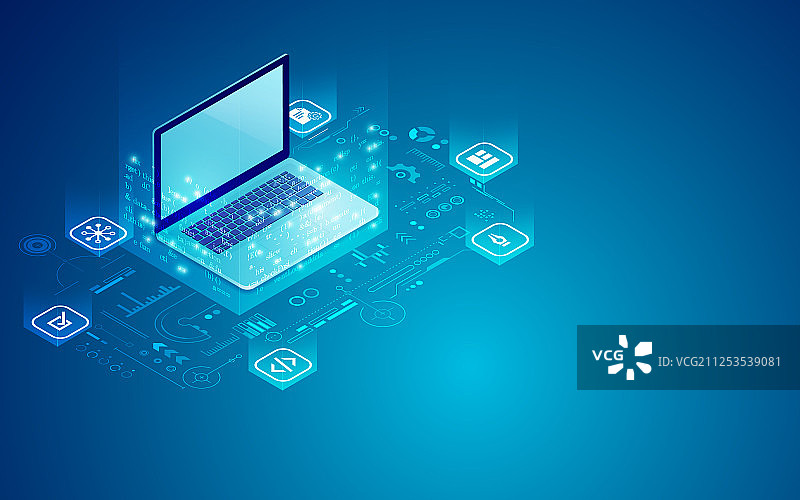 笔记本电脑编程图片素材