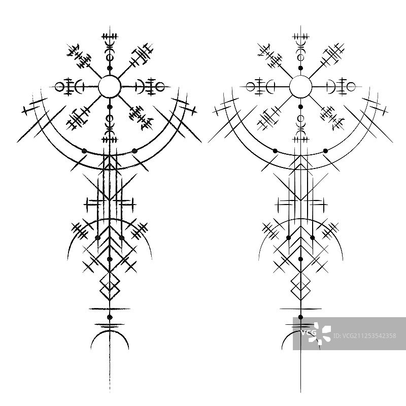 魔法古代维京纹身图片素材