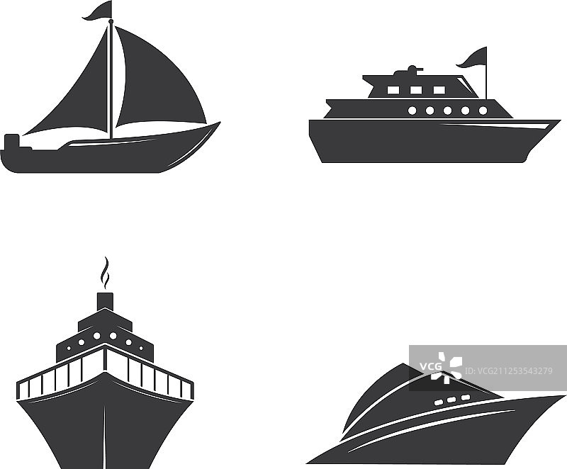 邮轮LOGO模板图标设计图片素材