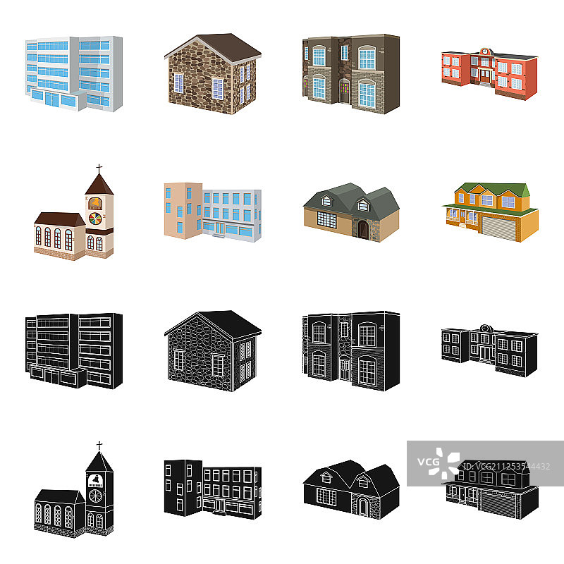 隔离外立面与房屋标志图片素材