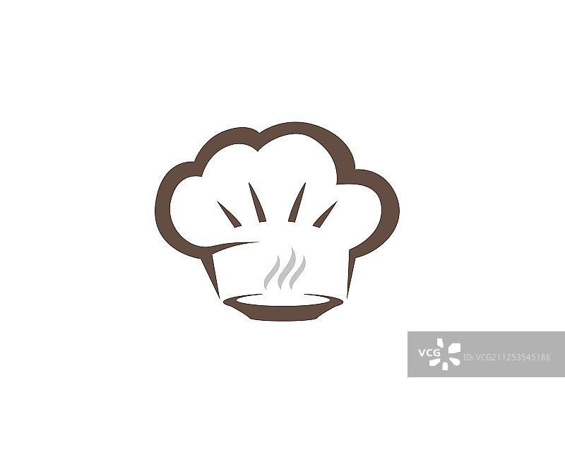 创意抽象厨师帽餐盘Logo设计图片素材