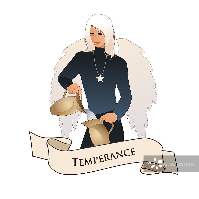 塔罗牌主牌：节制天使图片素材