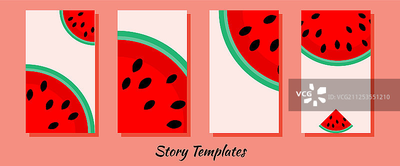 夏季社交媒体故事模板图片素材