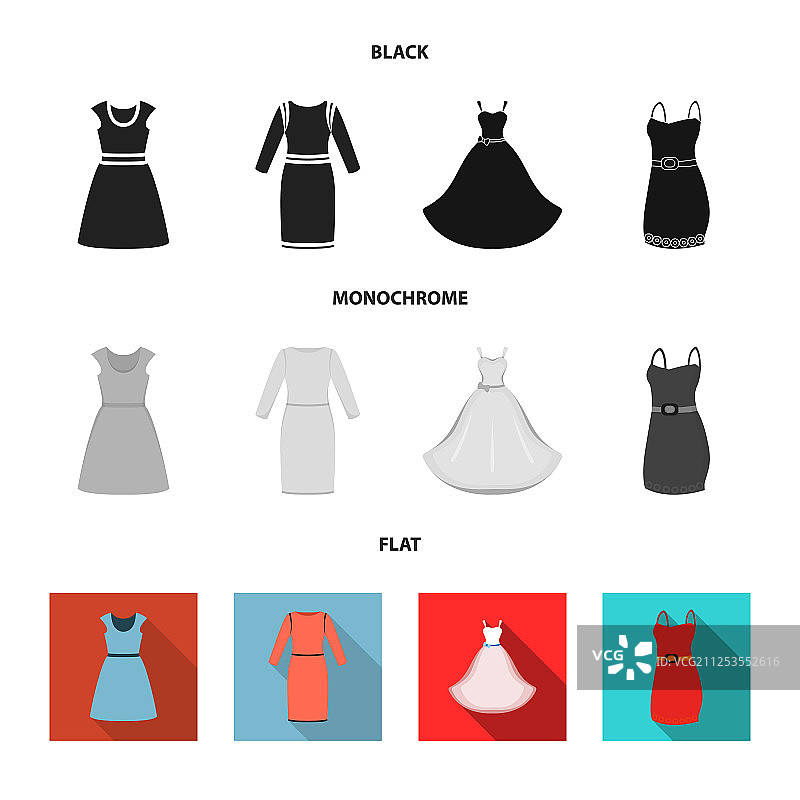 连衣裙和服装标志图片素材
