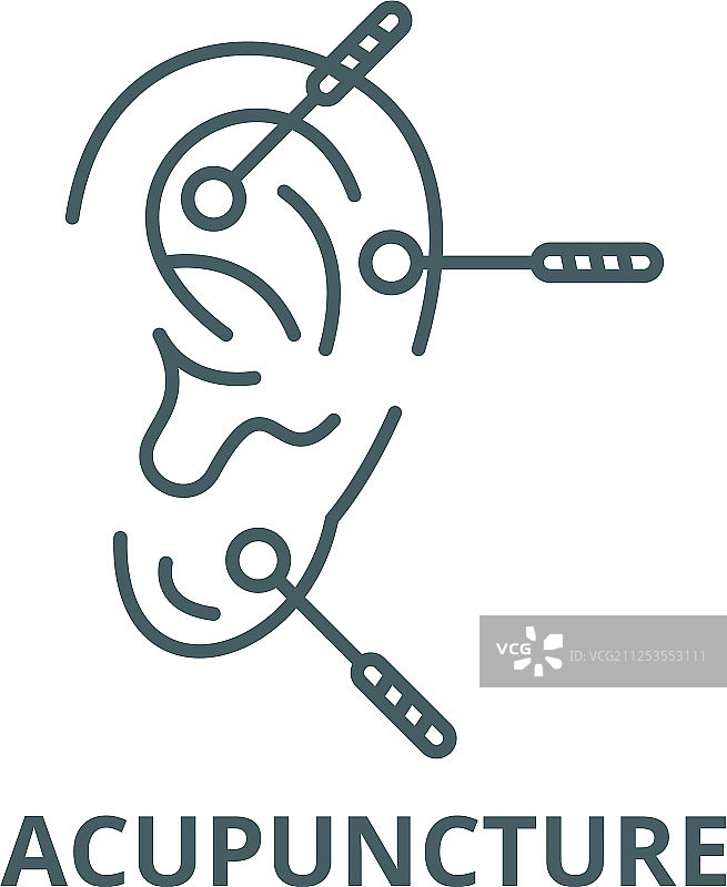 针灸线性图标图片素材