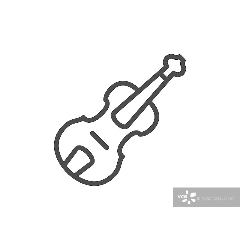乐器小提琴轮廓图标图片素材