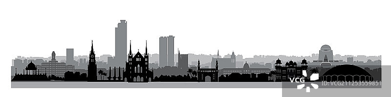 巴基斯坦卡拉奇城市天际线图片素材