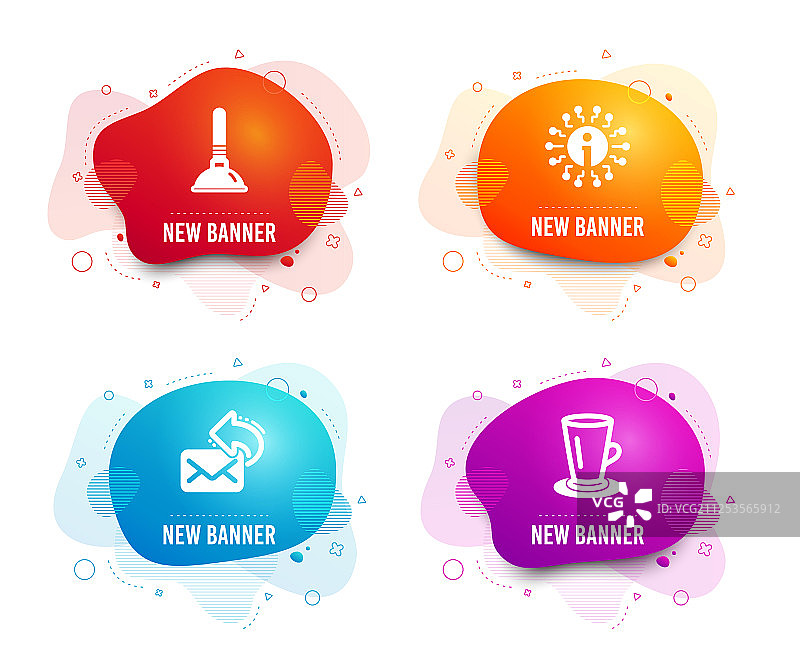 马桶拔子信息，分享邮件图标和茶杯标志图片素材