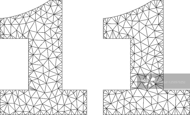 多边形骨架11文本标签图片素材