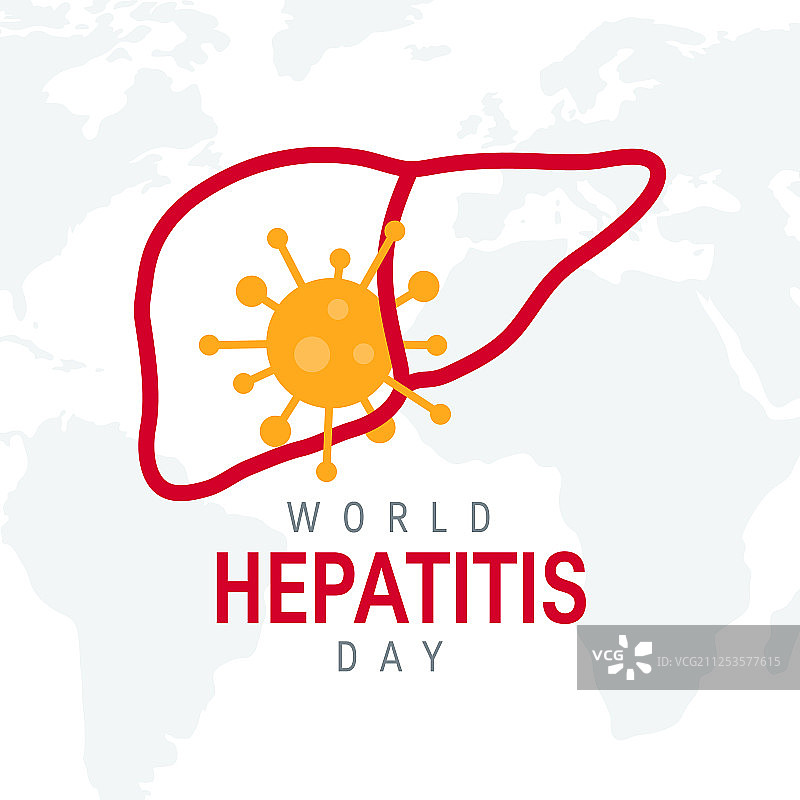 扁平风格的世界肝炎日概念图片素材