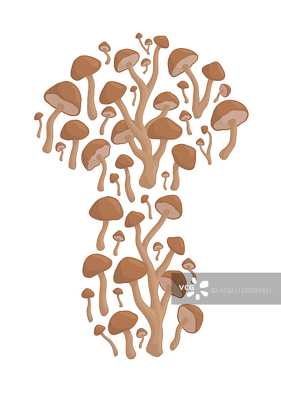 卡通棕色蘑菇素材图片素材